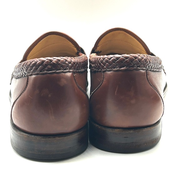 Allen Edmonds Maxfield Brown Leather Slip On Tassel Loafer Shoes Mens US 11 B main image 7